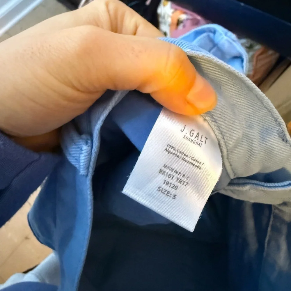J.Galt Baby Blue High Waisted Denim Shorts